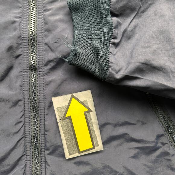 LL Bean Fleece Lined Insulated Warm Up Jacket Mens XL 0 UF49 Navy Full Zip - Picture 9 of 10